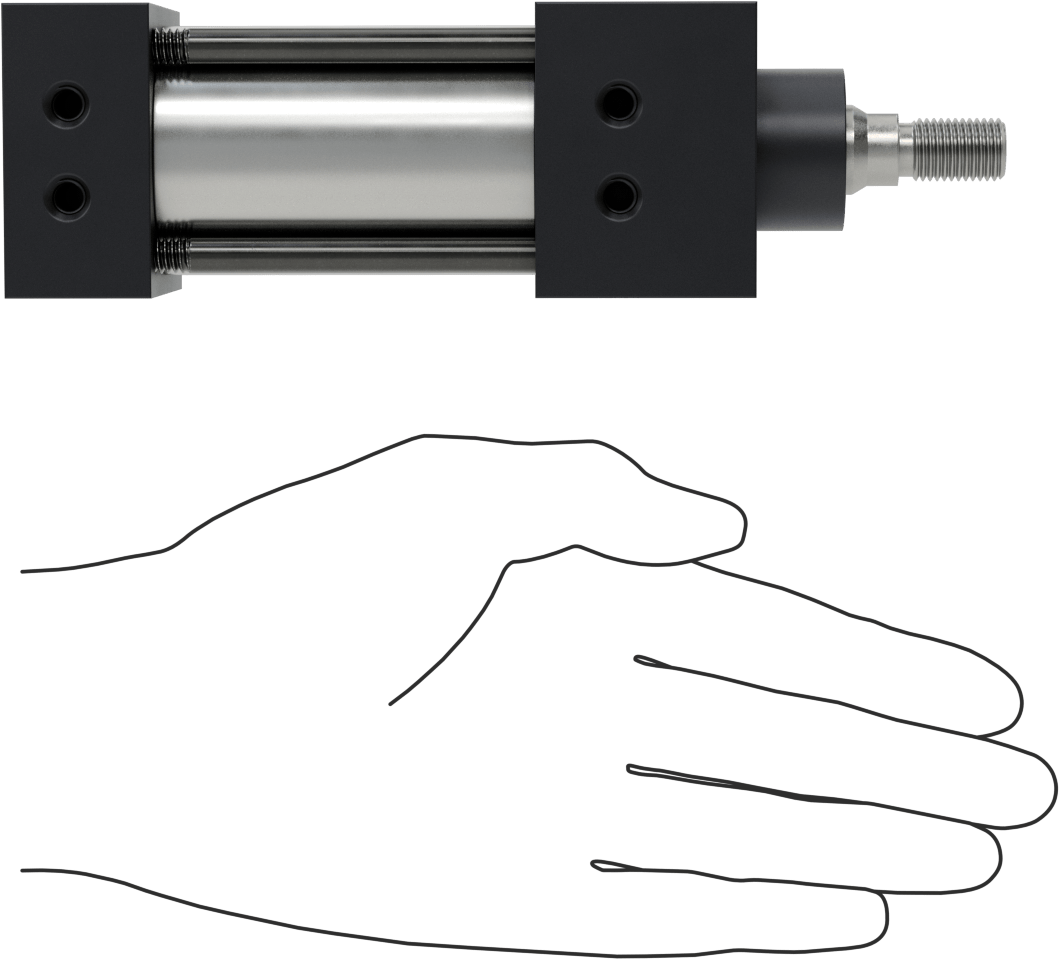 NFPA Bağlantı Çubuğu Hava Silindiri Montajı, Sensör Hazır, 1-1/2" Delik Çapı, 1-1/2" Strok Uzunluğu