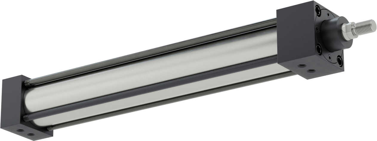 NFPA Bağlantı Çubuğu Hava Silindiri Montajı, Sensör Hazır, 1-1/2" Delik Çapı, 10-1/2" Strok Uzunluğu