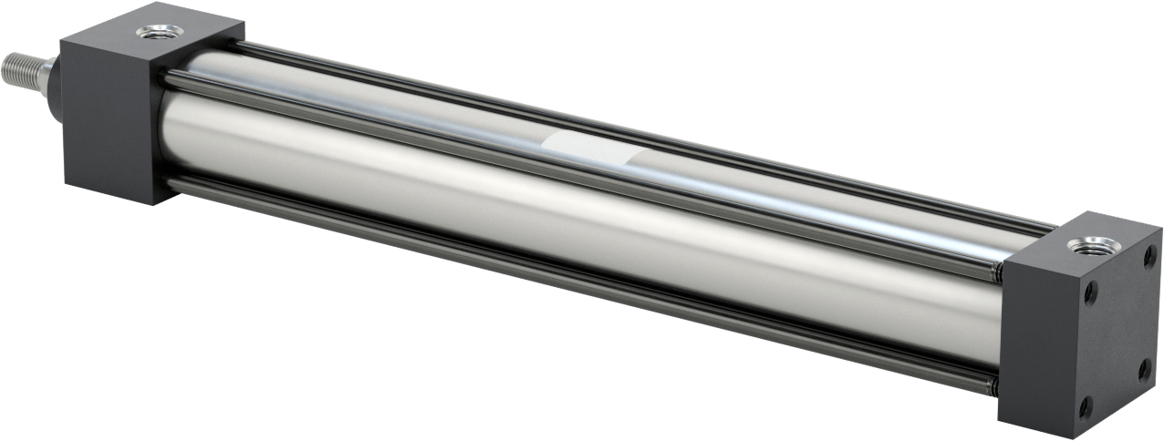NFPA Bağlantı Çubuğu Hava Silindiri Montajı, Sensör Hazır, 1-1/2" Delik Çapı, 11-1/2 inç Strok Uzunluğu