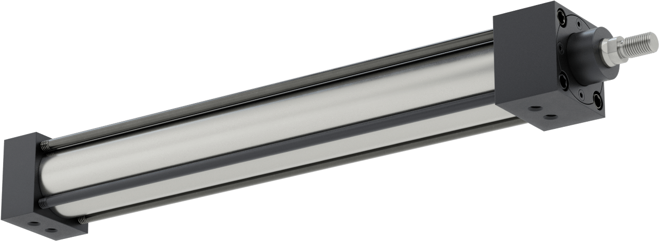 NFPA Bağlantı Çubuğu Hava Silindiri Montajı, Sensör Hazır, 1-1/2" Delik Çapı, 11-1/2 inç Strok Uzunluğu