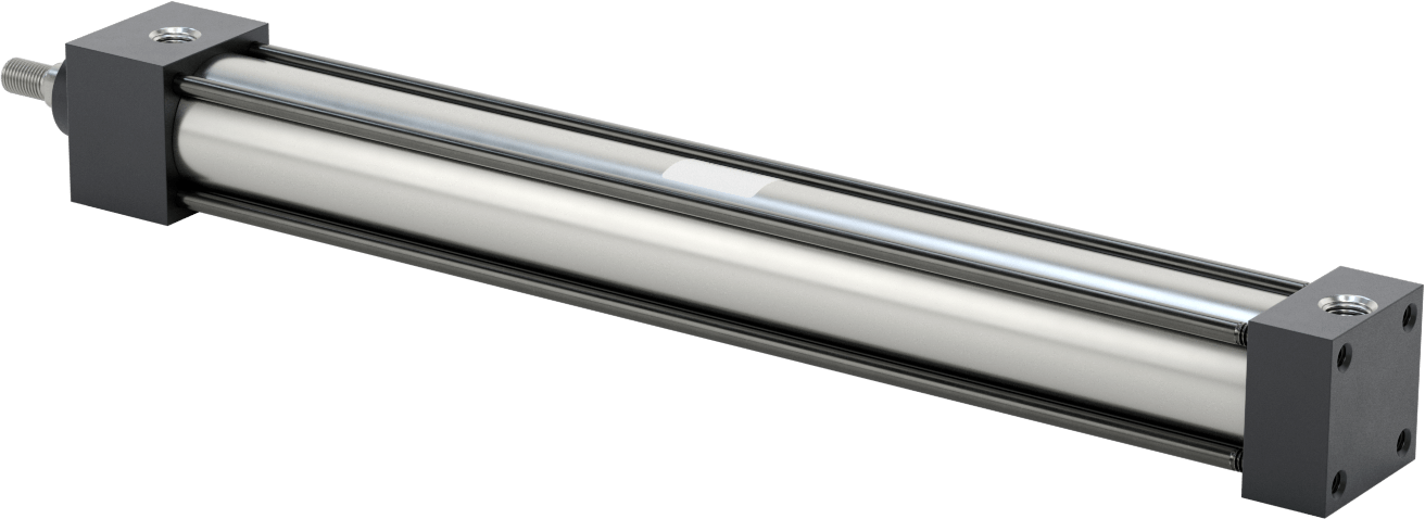 NFPA Bağlantı Çubuğu Hava Silindiri Montajı, Sensör Hazır, 1-1/2" Delik Çapı, 13-1/2" Strok Uzunluğu