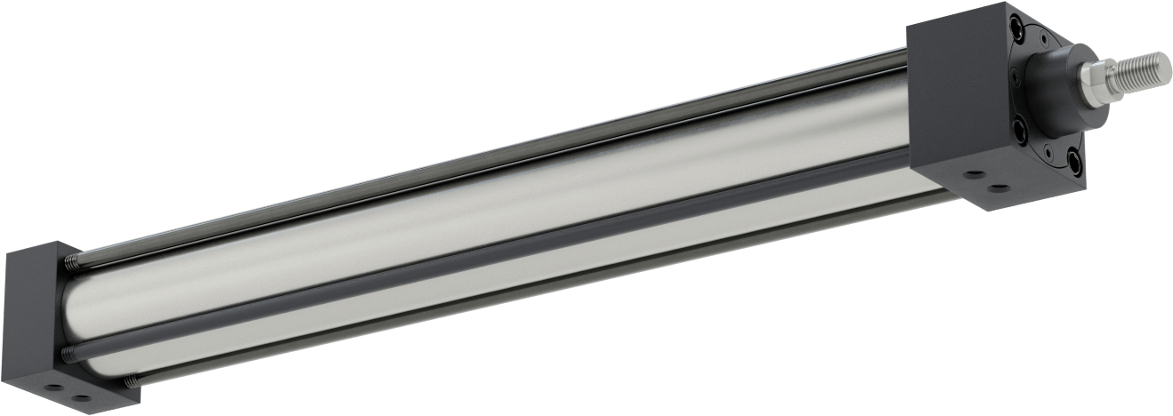 NFPA Bağlantı Çubuğu Hava Silindiri Montajı, Sensör Hazır, 1-1/2" Delik Çapı, 13-1/2" Strok Uzunluğu
