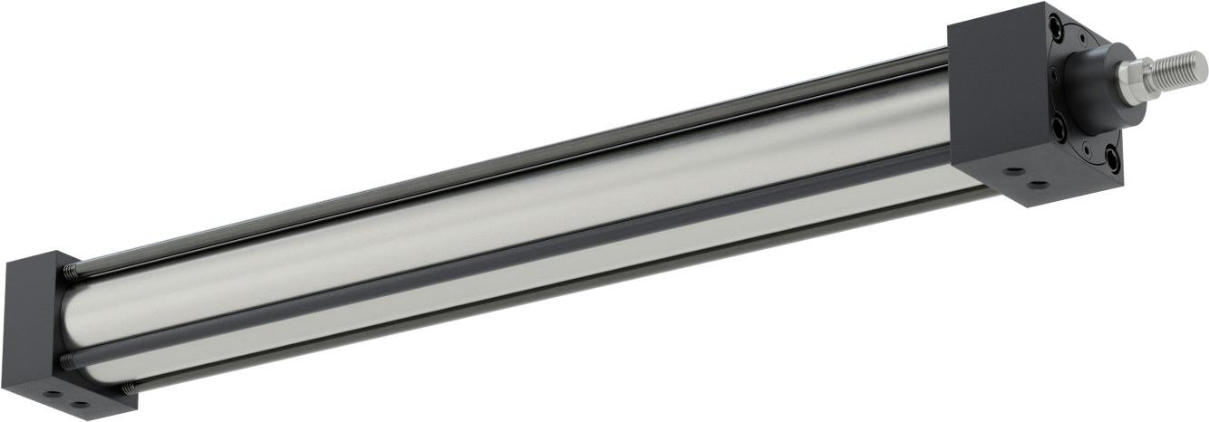 NFPA Bağlantı Çubuğu Hava Silindiri Montajı, Sensör Hazır, 1-1/2" Delik Çapı, 14-1/2" Strok Uzunluğu