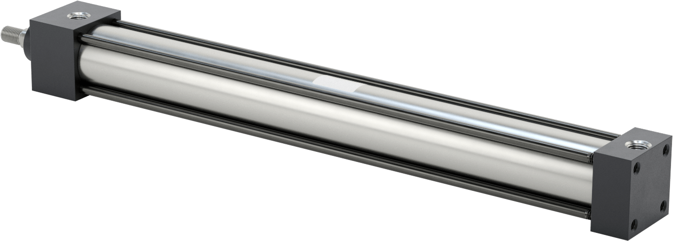 NFPA Bağlantı Çubuğu Hava Silindiri Montajı, Sensör Hazır, 1-1/2" Delik Çapı, 14-1/2" Strok Uzunluğu