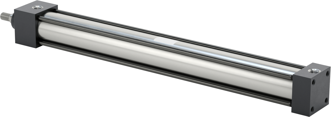 NFPA Bağlantı Çubuğu Hava Silindiri Montajı, Sensör Hazır, 1-1/2" Delik Çapı, 15" Strok Uzunluğu