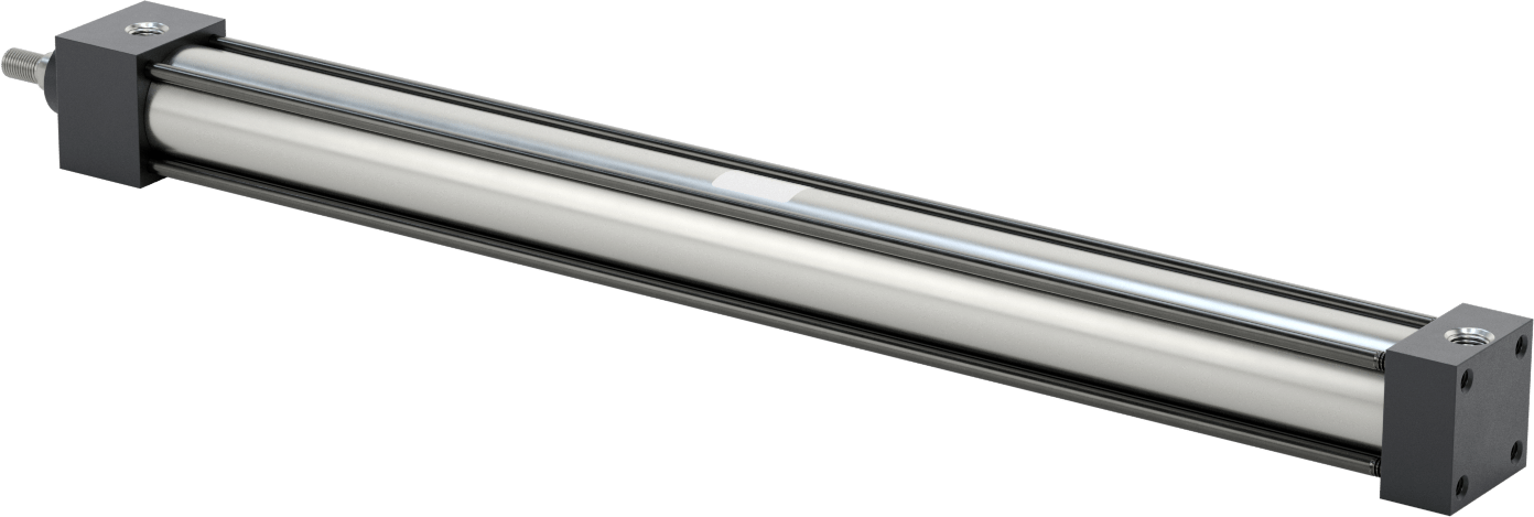 NFPA Bağlantı Çubuğu Hava Silindiri Montajı, Sensör Hazır, 1-1/2" Delik Çapı, 19" Strok Uzunluğu
