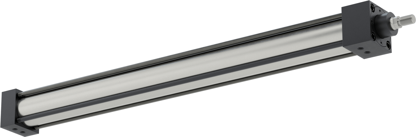 NFPA Bağlantı Çubuğu Hava Silindiri Montajı, Sensör Hazır, 1-1/2" Delik Çapı, 19" Strok Uzunluğu