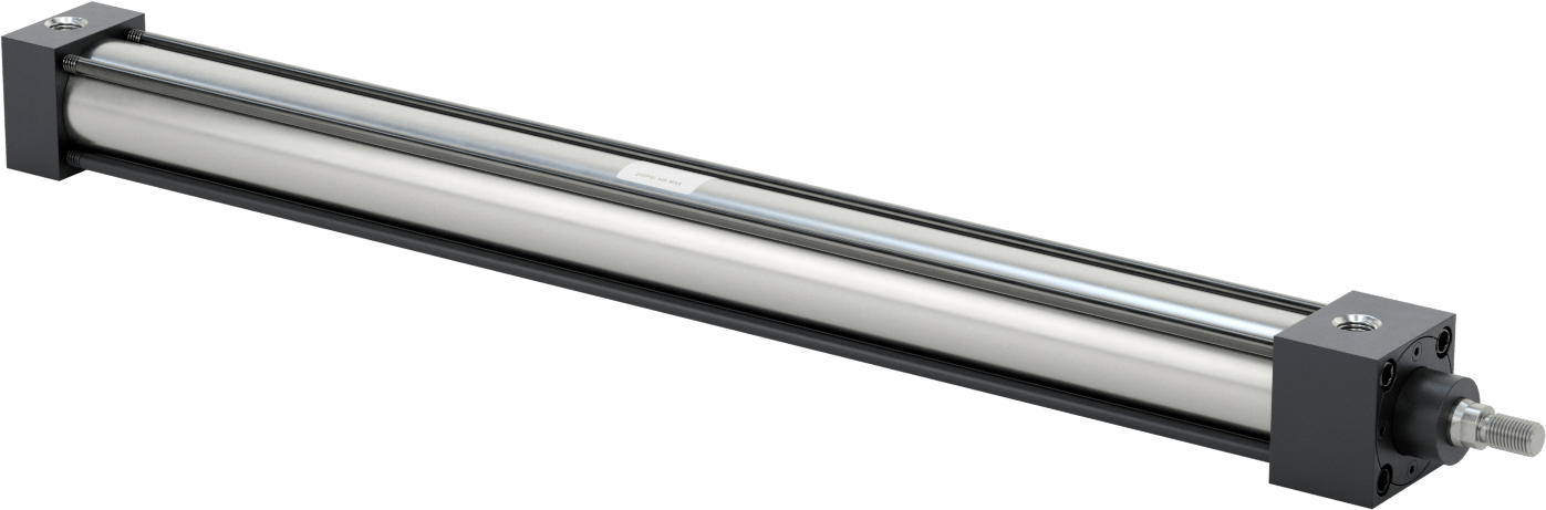NFPA Bağlantı Çubuğu Hava Silindiri Montajı, Sensör Hazır, 1-1/2" Delik Çapı, 19" Strok Uzunluğu