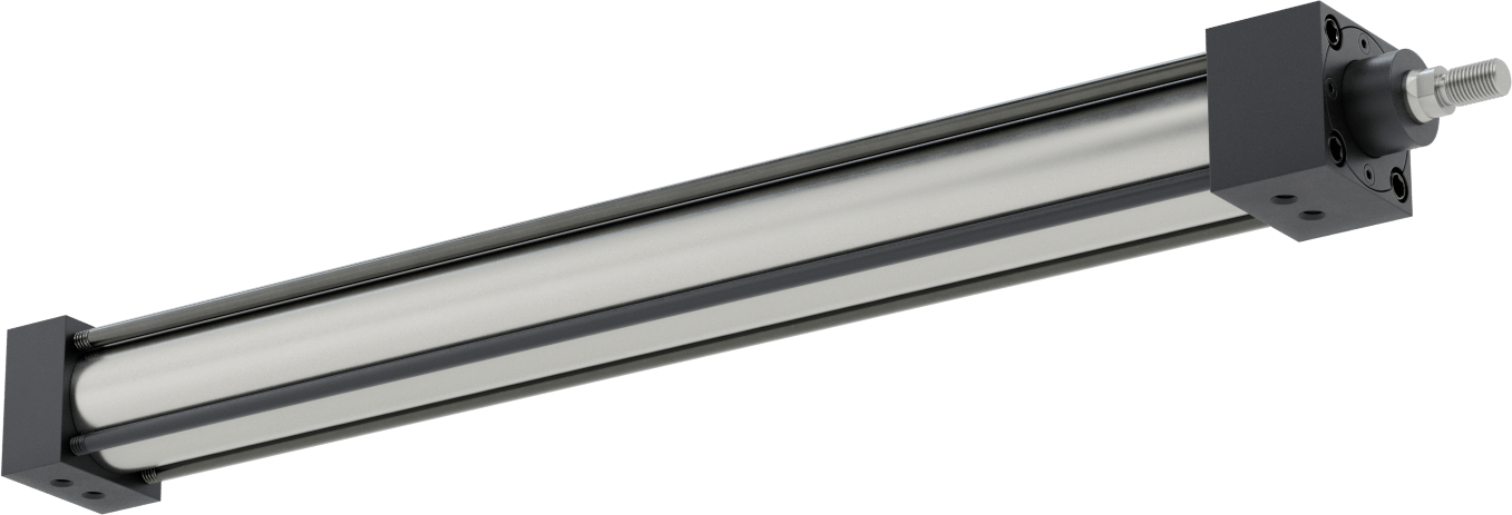 NFPA Bağlantı Çubuğu Hava Silindiri Montajı, Sensör Hazır, 1-1/2" Delik Çapı, 16 inç Strok Uzunluğu