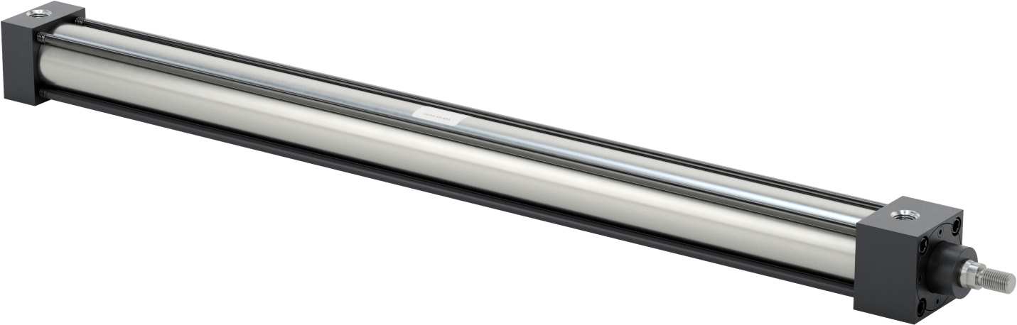 NFPA Bağlantı Çubuğu Hava Silindiri Montajı, Sensör Hazır, 1-1/2" Delik Çapı, 22" Strok Uzunluğu