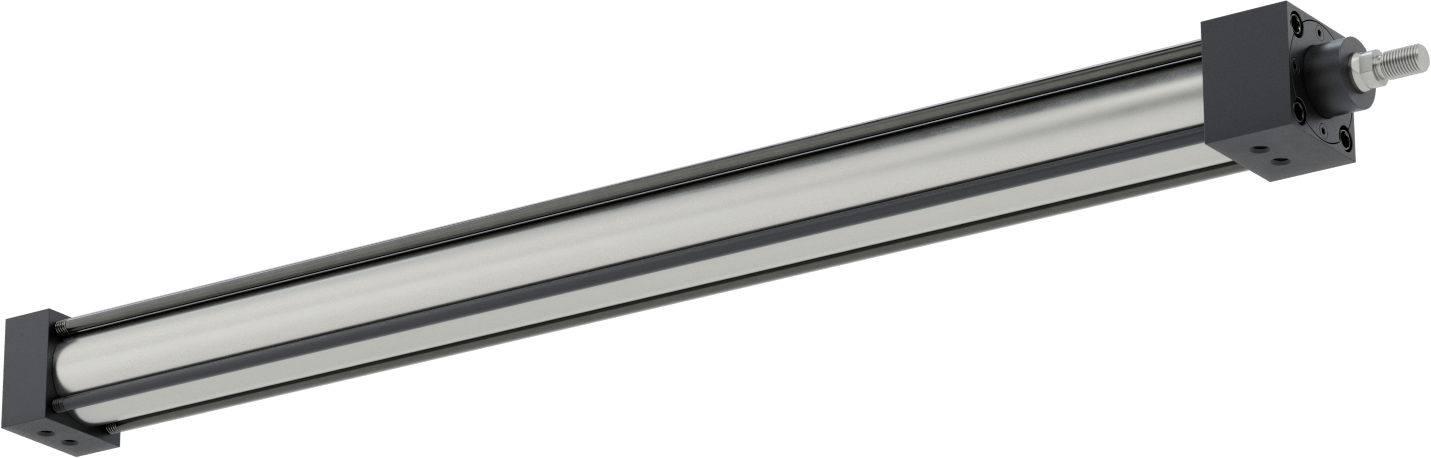 NFPA Bağlantı Çubuğu Hava Silindiri Montajı, Sensör Hazır, 1-1/2" Delik Çapı, 22" Strok Uzunluğu