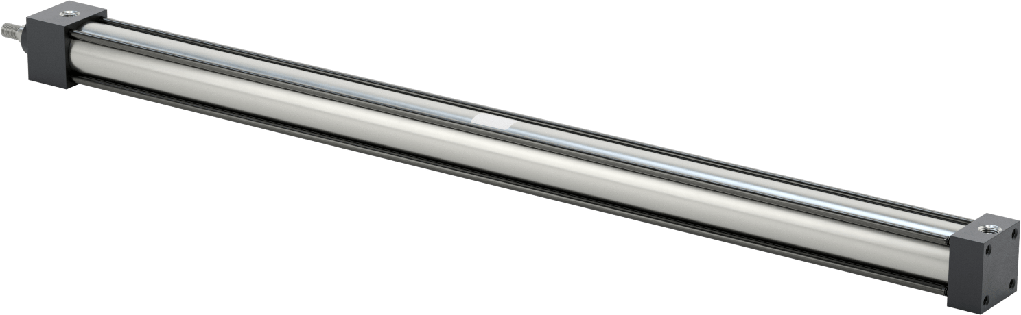 NFPA Bağlantı Çubuğu Hava Silindiri Montajı, Sensör Hazır, 1-1/2" Delik Çapı, 29" Strok Uzunluğu