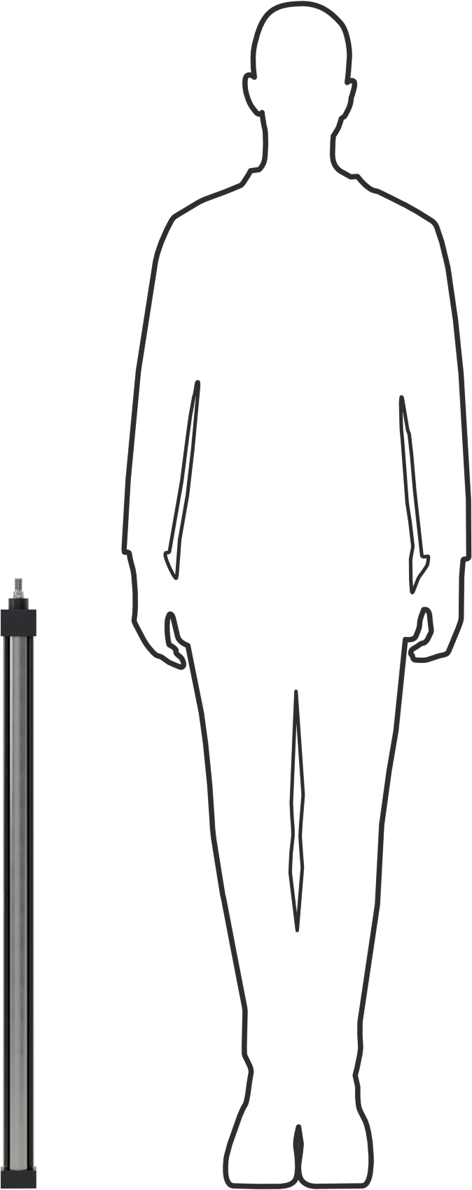 NFPA Bağlantı Çubuğu Hava Silindiri Montajı, Sensör Hazır, 1-1/2" Delik Çapı, 29" Strok Uzunluğu