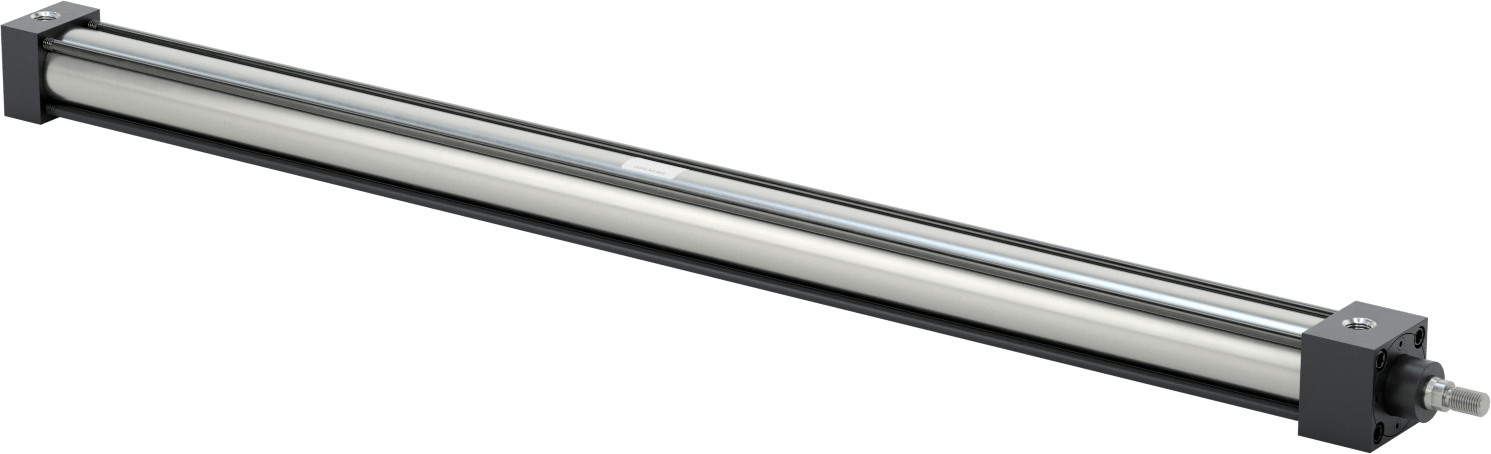 NFPA Bağlantı Çubuğu Hava Silindiri Montajı, Sensör Hazır, 1-1/2" Delik Çapı, 29" Strok Uzunluğu