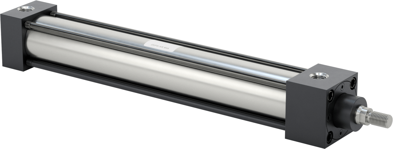 NFPA Bağlantı Çubuğu Hava Silindiri Montajı, Sensör Hazır, 1-1/2" Delik Çapı, 10" Strok Uzunluğu