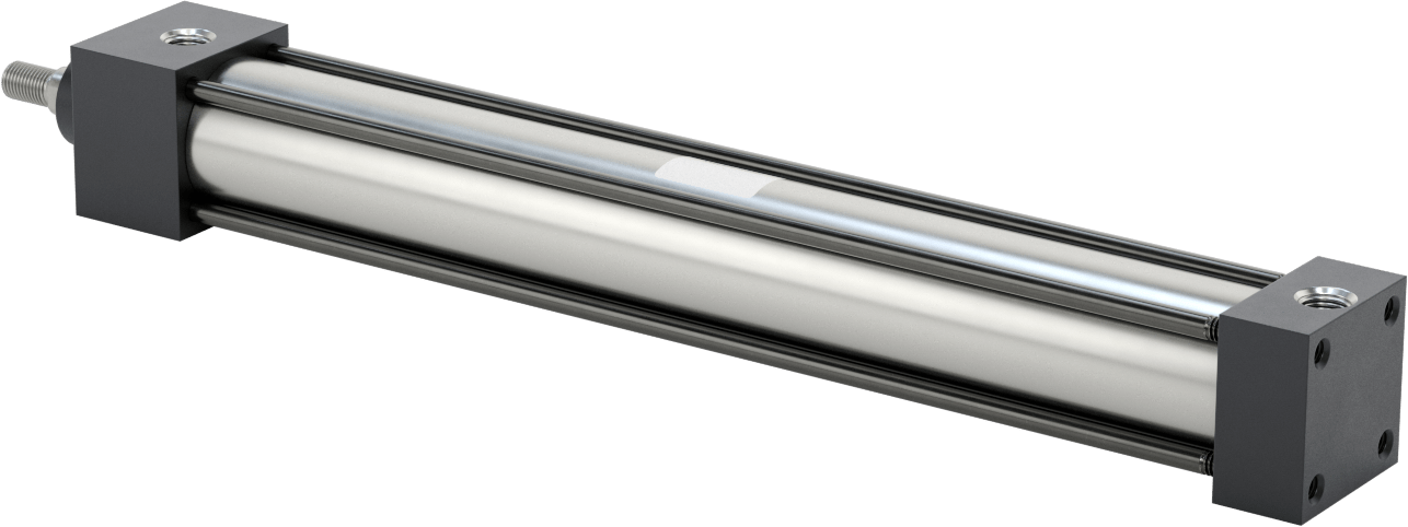 NFPA Bağlantı Çubuğu Hava Silindiri Montajı, Sensör Hazır, 1-1/2" Delik Çapı, 12" Strok Uzunluğu