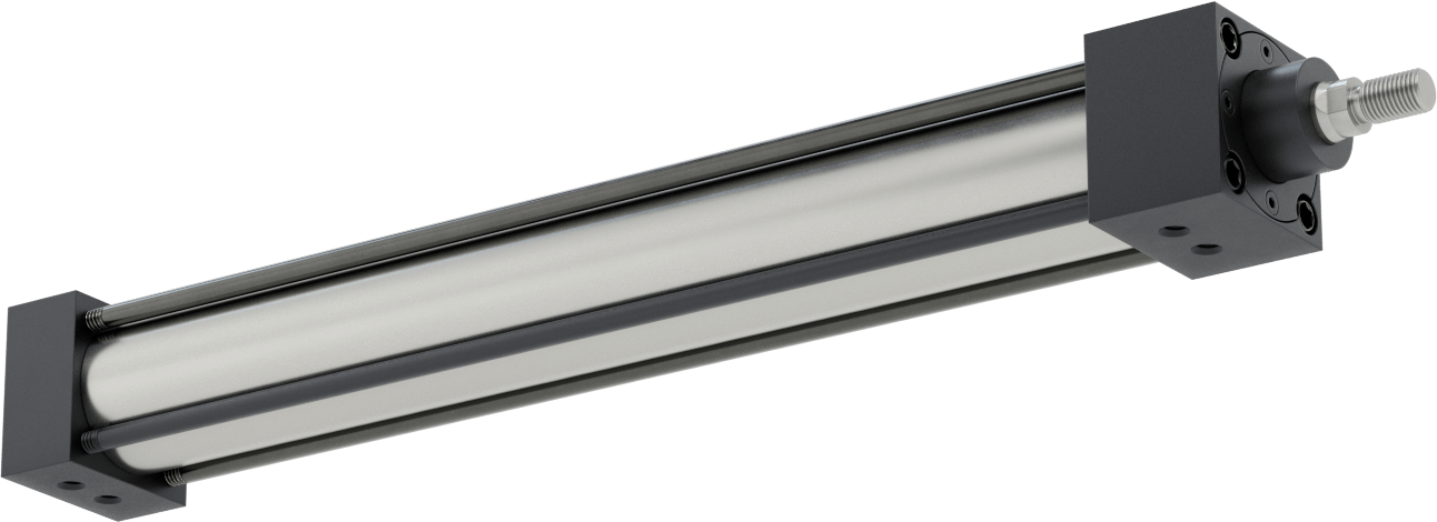 NFPA Bağlantı Çubuğu Hava Silindiri Montajı, Sensör Hazır, 1-1/2" Delik Çapı, 12" Strok Uzunluğu