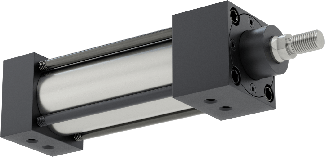 NFPA Bağlantı Çubuğu Hava Silindiri Montajı, Sensör Hazır, 1-1/2" Delik Çapı, 3" Strok Uzunluğu