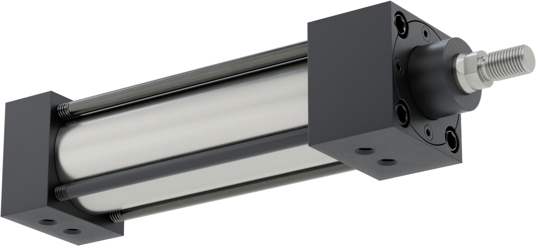 NFPA Bağlantı Çubuğu Hava Silindiri Montajı, Sensör Hazır, 1-1/2" Delik Çapı, 4" Strok Uzunluğu