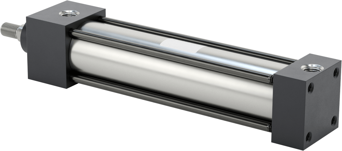 NFPA Bağlantı Çubuğu Hava Silindiri Montajı, Sensör Hazır, 1-1/2" Delik Çapı, 6" Strok Uzunluğu