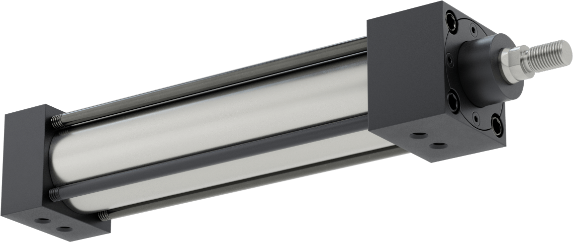 NFPA Bağlantı Çubuğu Hava Silindiri Montajı, Sensör Hazır, 1-1/2" Delik Çapı, 6" Strok Uzunluğu