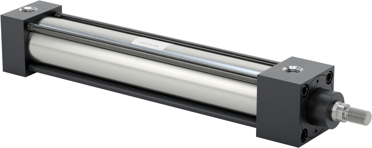 NFPA Bağlantı Çubuğu Hava Silindiri Montajı, Sensör Hazır, 1-1/2" Delik Çapı, 8" Strok Uzunluğu