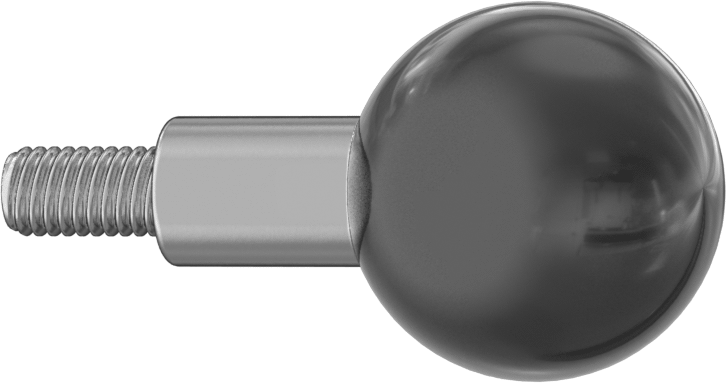Dönen Toplu Topuzlu Kol Kolları, M6 x 1 mm Dişli 11 mm Uzunlukta Saplama