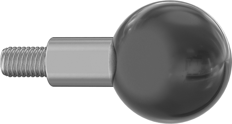 Dönen Toplu Topuzlu Kol Kolları, M8 x 1,25 mm Dişli 13 mm Uzunlukta Saplama