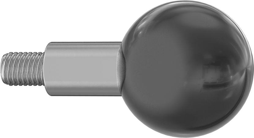 Dönen Toplu Topuzlu Kol Kolları, M10 x 1,5 mm Dişli 14 mm Uzunlukta Saplama