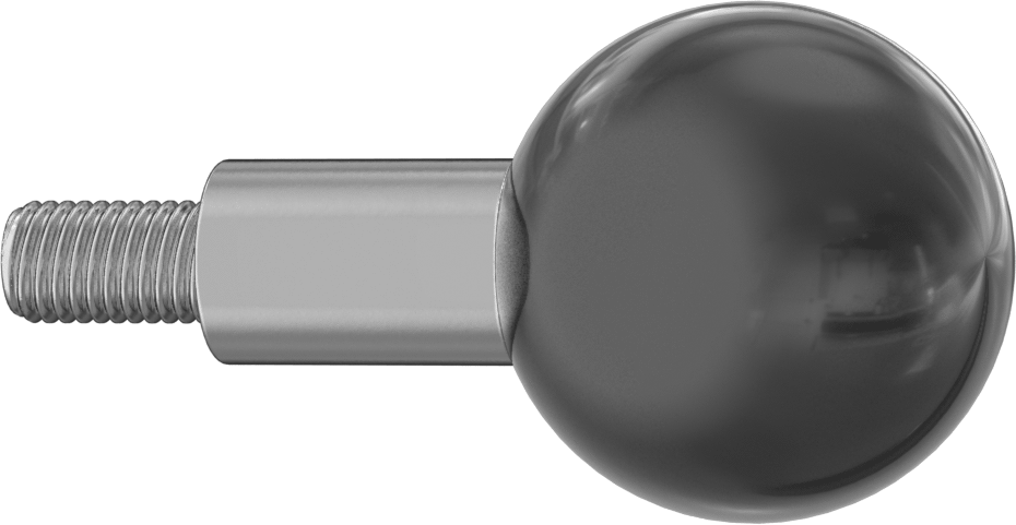 Dönen Toplu Topuzlu Kol Kolları, M12 x 1,75 mm Dişli 21 mm Uzunlukta Saplama