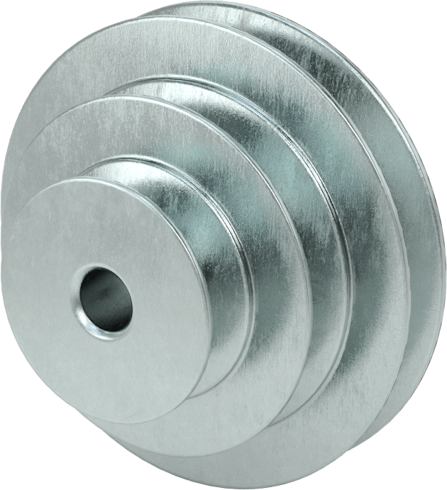 Hızı Ayarlanabilir V-Kayış Tahrik Kasnağı, 4", 3“ ve 2” Dış Çaplı Yivler, 1/2" Mil Çapı için