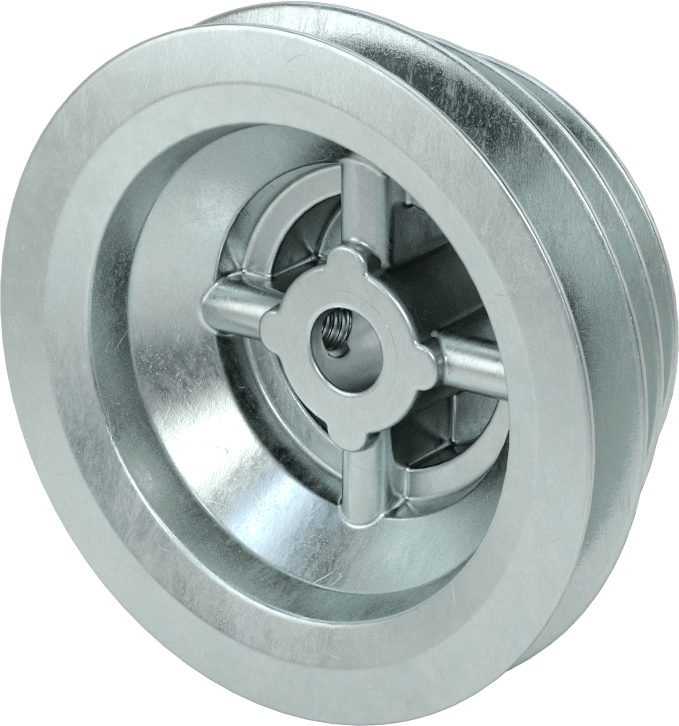 Hızı Ayarlanabilir V-Kayış Tahrik Kasnağı, 4", 3-1/2“ ve 3” Dış Çaplı Yivler, 1/2" Mil Çapı için