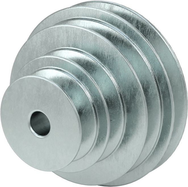 Hızı Ayarlanabilir V-Kayış Tahrik Kasnağı, 4", 3.5", 2,5“ ve 2” Dış Çaplı Yivler, 1/2" Mil Çapı için