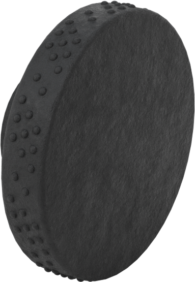 Comfort-Grip Plastik Tırtıllı Düğme, 1/4"-20 Dişli Delikli, 1-9/16" Baş Çapı