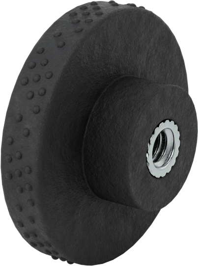 Comfort-Grip Plastik Tırtıllı Düğme, 1/4"-20 Dişli Delikli, 1-9/16" Baş Çapı