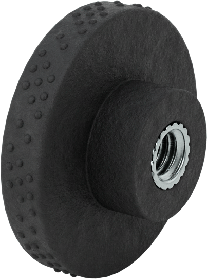 Comfort-Grip Plastik Tırtıllı Düğme, 5/16"-18 Dişli Delik, 1-9/16" Baş Çapı