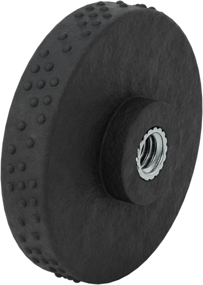Comfort-Grip Plastik Tırtıllı Düğme, 5/16"-18 Dişli Delik, 2" Baş Çapı