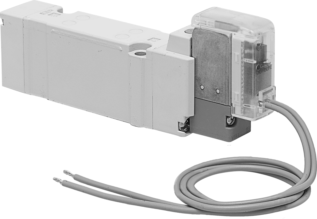 Modüler Hava Yönlü 4 Yollu Kontrol Vanası, 5/2 Akış, Tek Solenoid, 20 scfm