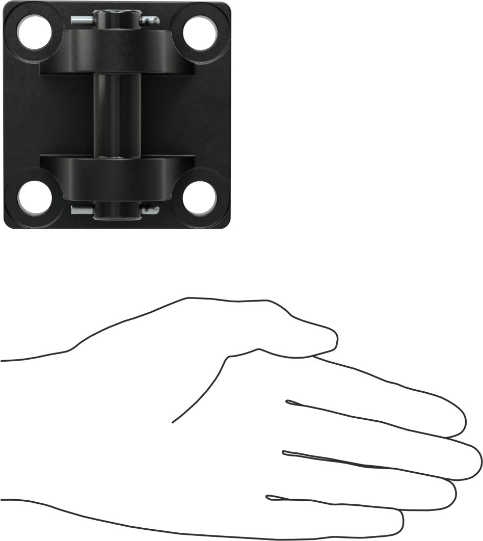 3/4" Pim Çapı, Hidrolik Silindir için 3-1/2" Genişliğinde Çelik Çatal Braket