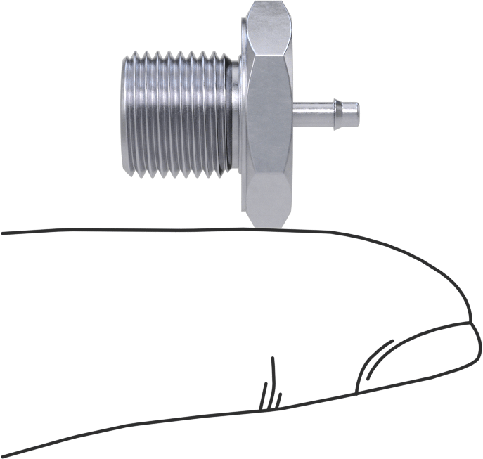 Pirinç Düşük Basınçlı Dikenli Boru Bağlantısı, Nikel Kaplı, Adaptör, 2 mm Boru İç Çapı x 1/8 BSPP Erkek için