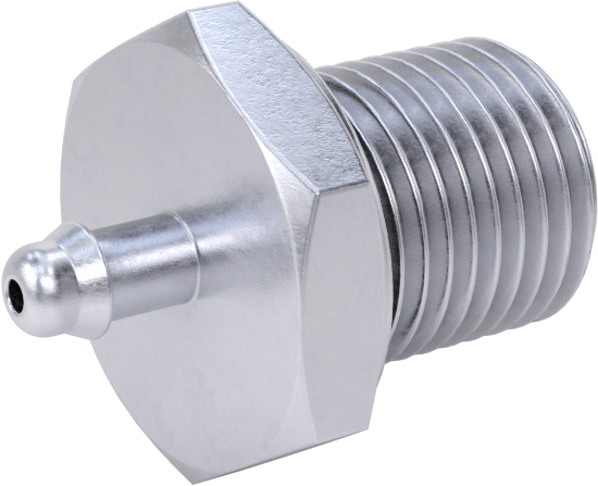 Pirinç Düşük Basınçlı Dikenli Boru Bağlantısı, Nikel Kaplı, Adaptör, 4 mm Boru İç Çapı x 1/4 BSPP Erkek için