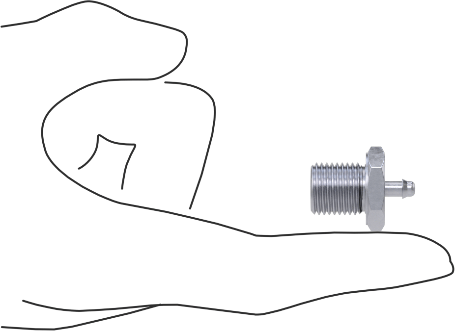 Pirinç Düşük Basınçlı Dikenli Boru Bağlantısı, Nikel Kaplı, Adaptör, 4 mm Boru İç Çapı x 1/4 BSPP Erkek için