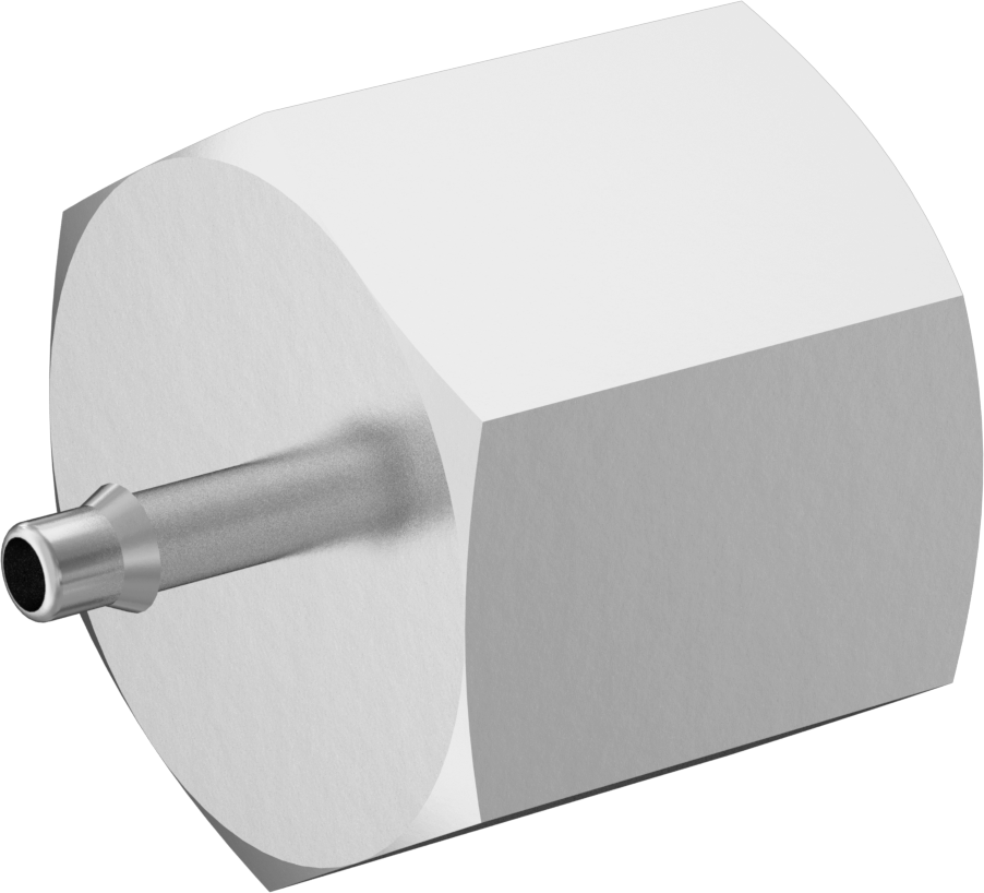 Pirinç Düşük Basınçlı Dikenli Boru Bağlantısı, Nikel Kaplı, Düz Adaptör, 2 mm iç çap için, 1/8 NPT Dişi
