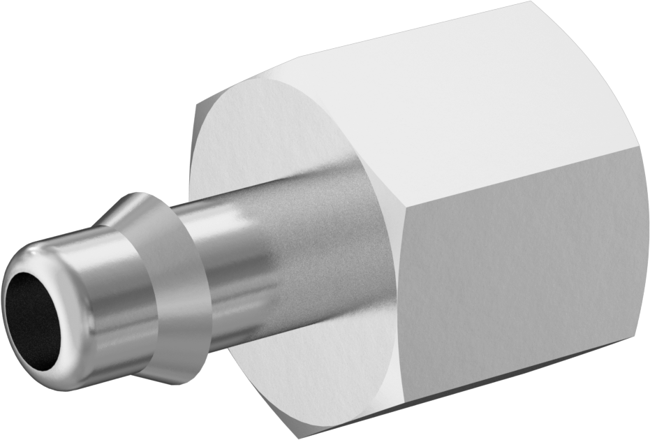 Pirinç Düşük Basınçlı Dikenli Boru Bağlantısı, Nikel Kaplı, Düz Adaptör, 6 mm iç çap için, 1/8 NPT Dişi