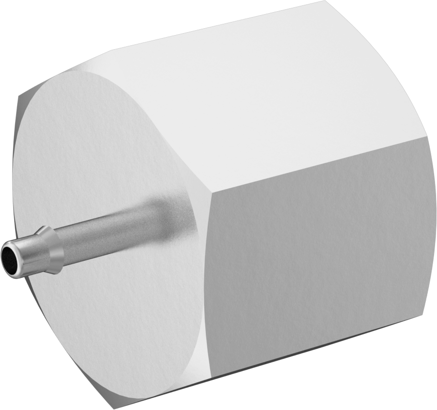 Pirinç Düşük Basınçlı Dikenli Boru Bağlantısı, Nikel Kaplı, Düz Adaptör, 2 mm iç çap için, 1/4 NPT Dişi