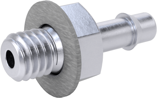 Pirinç Düşük Basınçlı Dikenli Boru Bağlantısı, Nikel Kaplı, Adaptör, 2 mm İç Çaplı Boru x M3 Erkek Dişli için