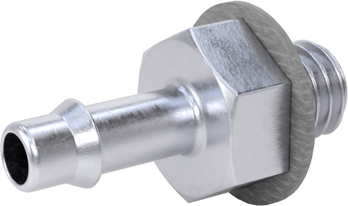 Pirinç Düşük Basınçlı Dikenli Boru Bağlantısı, Nikel Kaplı, Adaptör, 2 mm İç Çaplı Boru x M3 Erkek Dişli için