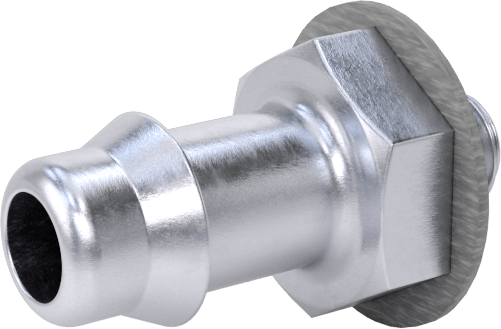 Pirinç Düşük Basınçlı Dikenli Boru Bağlantısı, Nikel Kaplı, Adaptör, 4 mm boru iç çapı x M3 erkek dişli