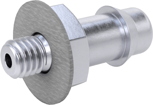 Pirinç Düşük Basınçlı Dikenli Boru Bağlantısı, Nikel Kaplı, Adaptör, 4 mm boru iç çapı x M3 erkek dişli