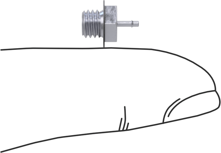 Pirinç Düşük Basınçlı Dikenli Boru Bağlantısı, Nikel Kaplı, Adaptör, 1 mm Boru İç Çapı x M5 Erkek Dişli için